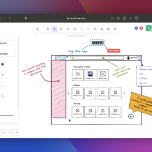 Excalidraw - A virtual hand-drawn style whiteboard. Collaborative and end-to-end encrypted.